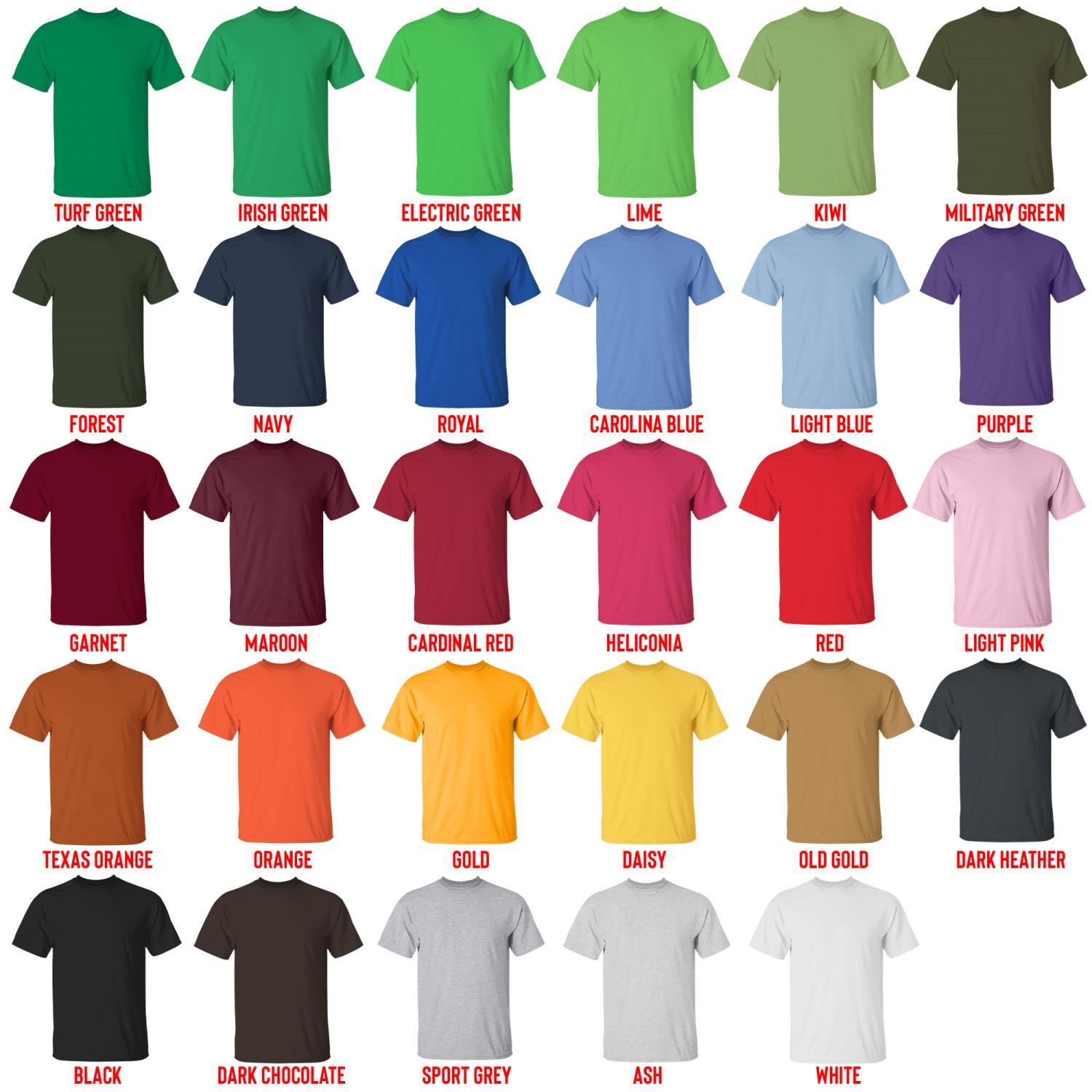 t shirt color chart - The Daily Podcast Store