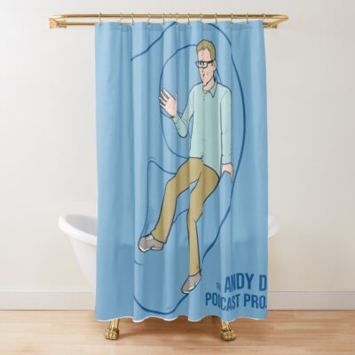 The Andy Daly Podcast Project Logo Shower Curtain