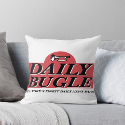 Daily Bugle Throw Pillow